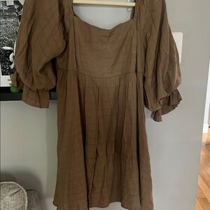 Entro Taupe Textured Dress
